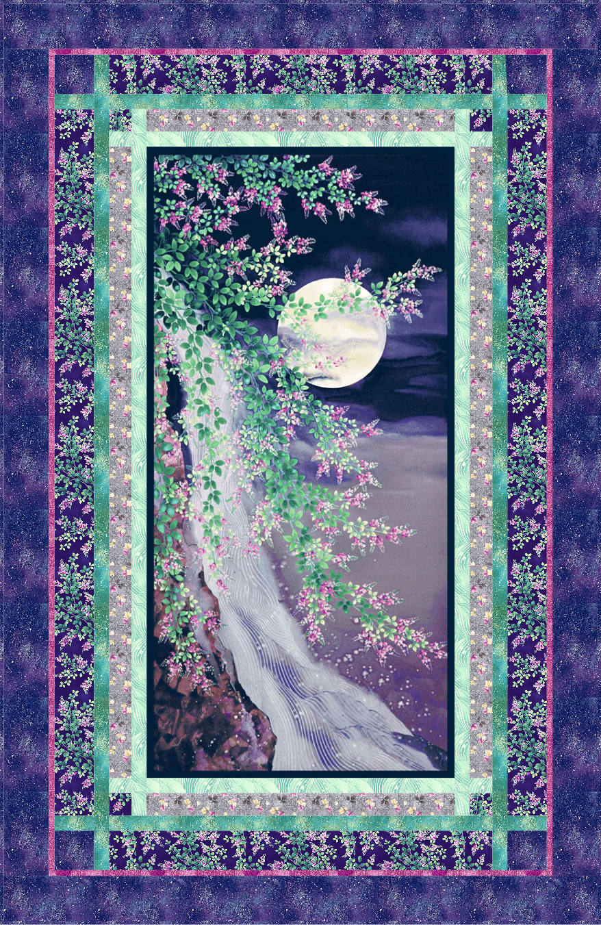 Moon Over Waterfall