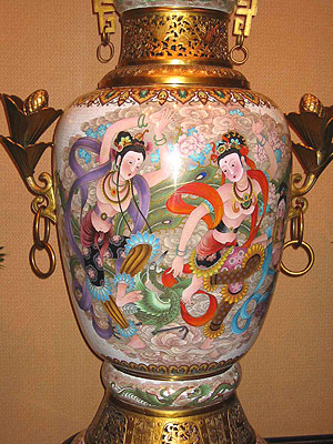 Six Foot Enamel Urn